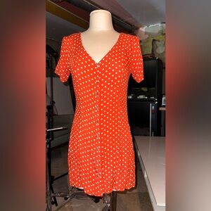 Orange Polka Dot Dress